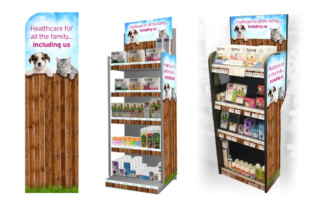 Point-of-sale Free Standing Display Unit graphics