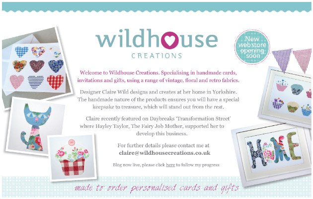 Wildhouse Creations Holding Page by Richard Nolan